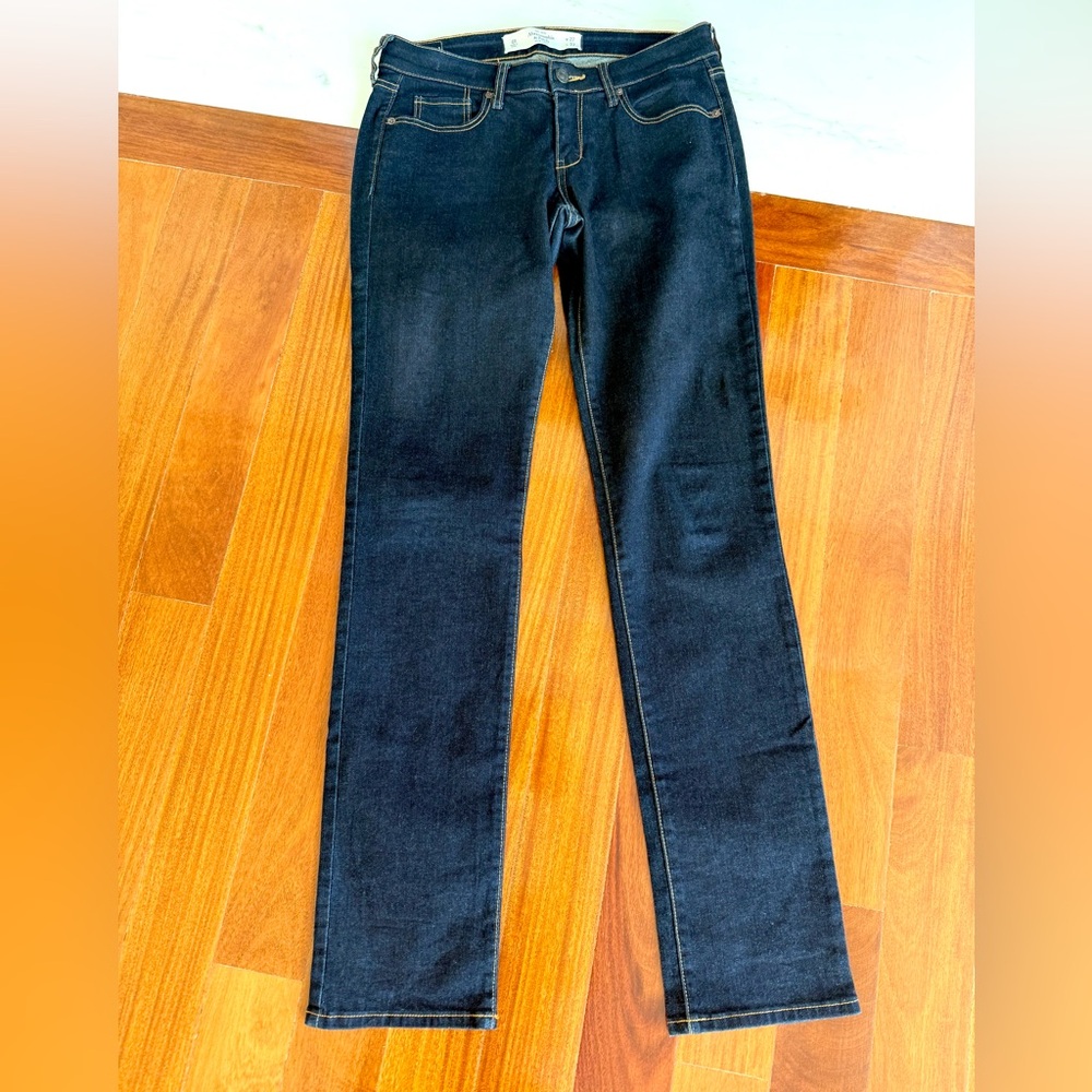 Abercrombie & Fitch Women Pants Denim Jeans Dark Blue Skinny Jeans pant Size 4 R